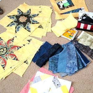 Lots of fabrics for quilting